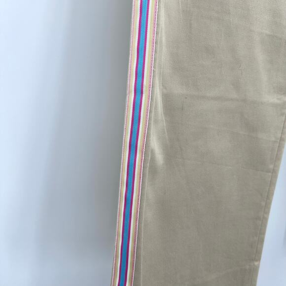 Vintage Lilly Pulitzer Chino Pants Tuxedo Side Stripe Straight Leg Womens Sz 2 - Picture 3 of 11